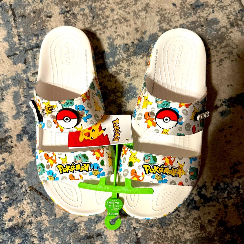 Brand new men’s classic crocs Pokémon sandal size 10